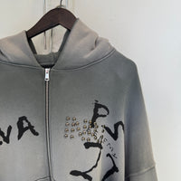 RIVINGTON ROI REBIS GREY LOGO HOODIE
