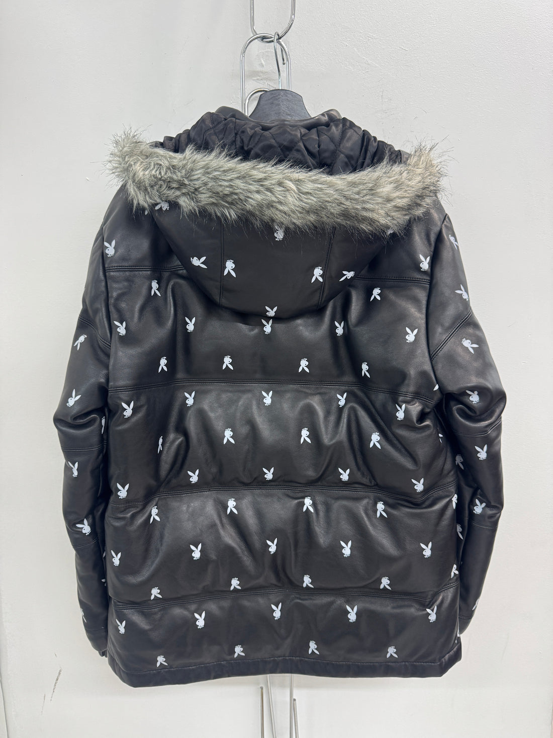SUPREME X PLAYBOY LEATHER PUFFER JACKET