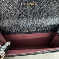CHANEL CAVIAR QUILTED FLAP CARD HOLDER