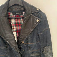 2005 DSQUARED2 DENIM MOTO CROPPED JACKET