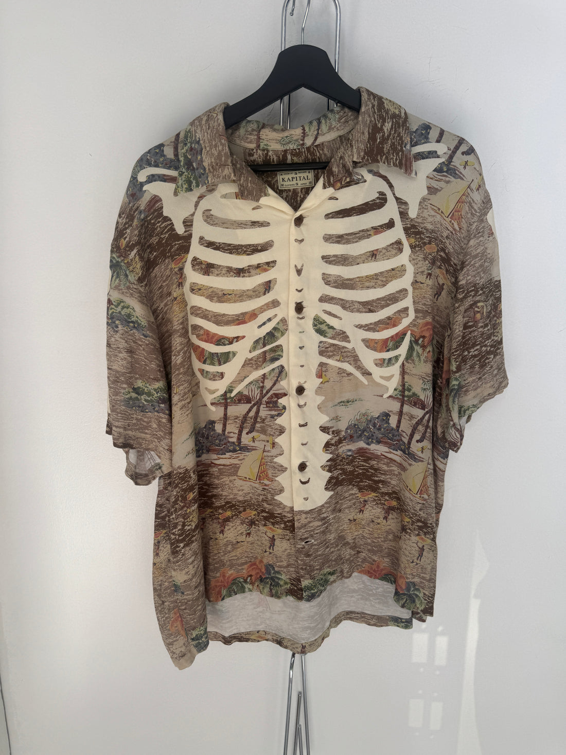 KAPITAL KAMEHAMEHA BONES BUTTON UP SHIRT