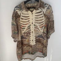 KAPITAL KAMEHAMEHA BONES BUTTON UP SHIRT