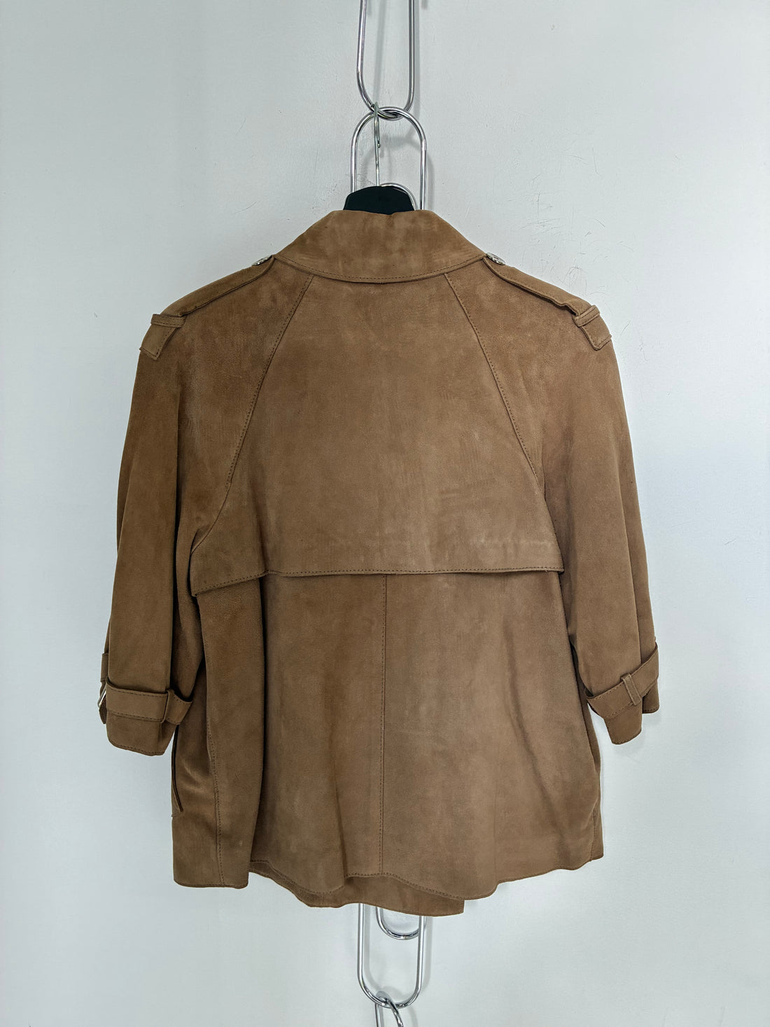 2000S DOLCE & GABBANA DOUBLE BREASTED GOATSKIN SUEDE JACKET