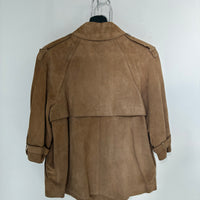 2000S DOLCE & GABBANA DOUBLE BREASTED GOATSKIN SUEDE JACKET