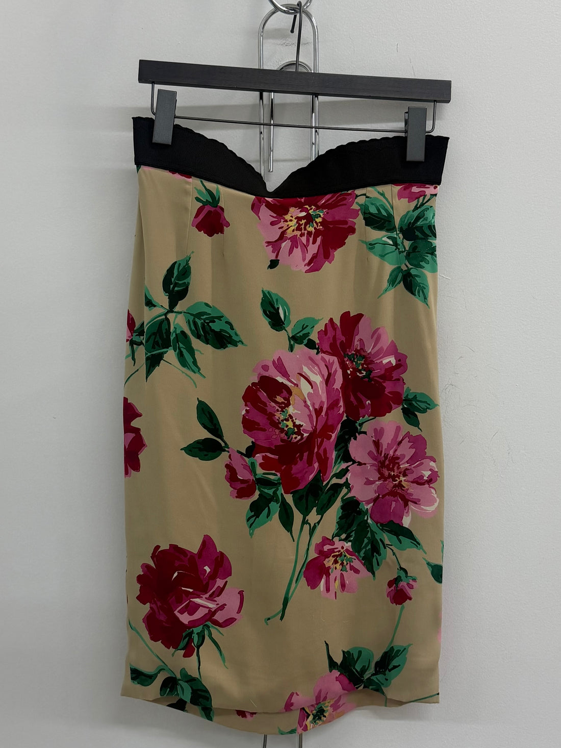 SS16 DOLCE & GABBANA SILK RED PEONY FLORAL PRINT 2 PIECE SETS
