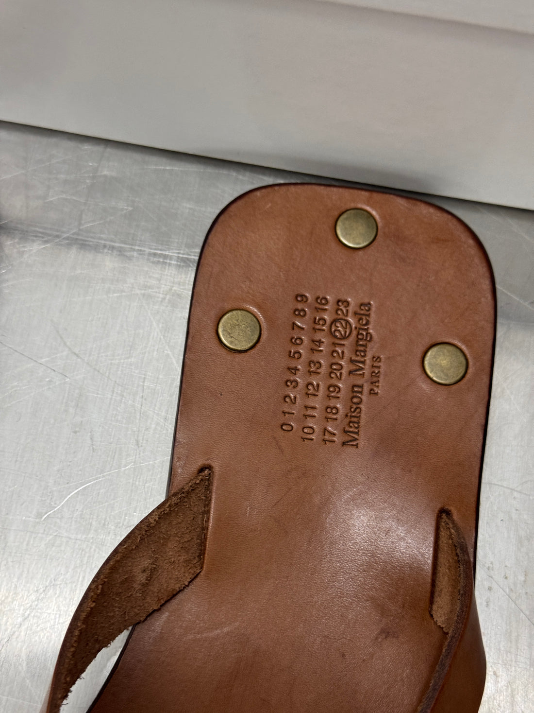 MARGIELA LEATHER TABI SANDAL
