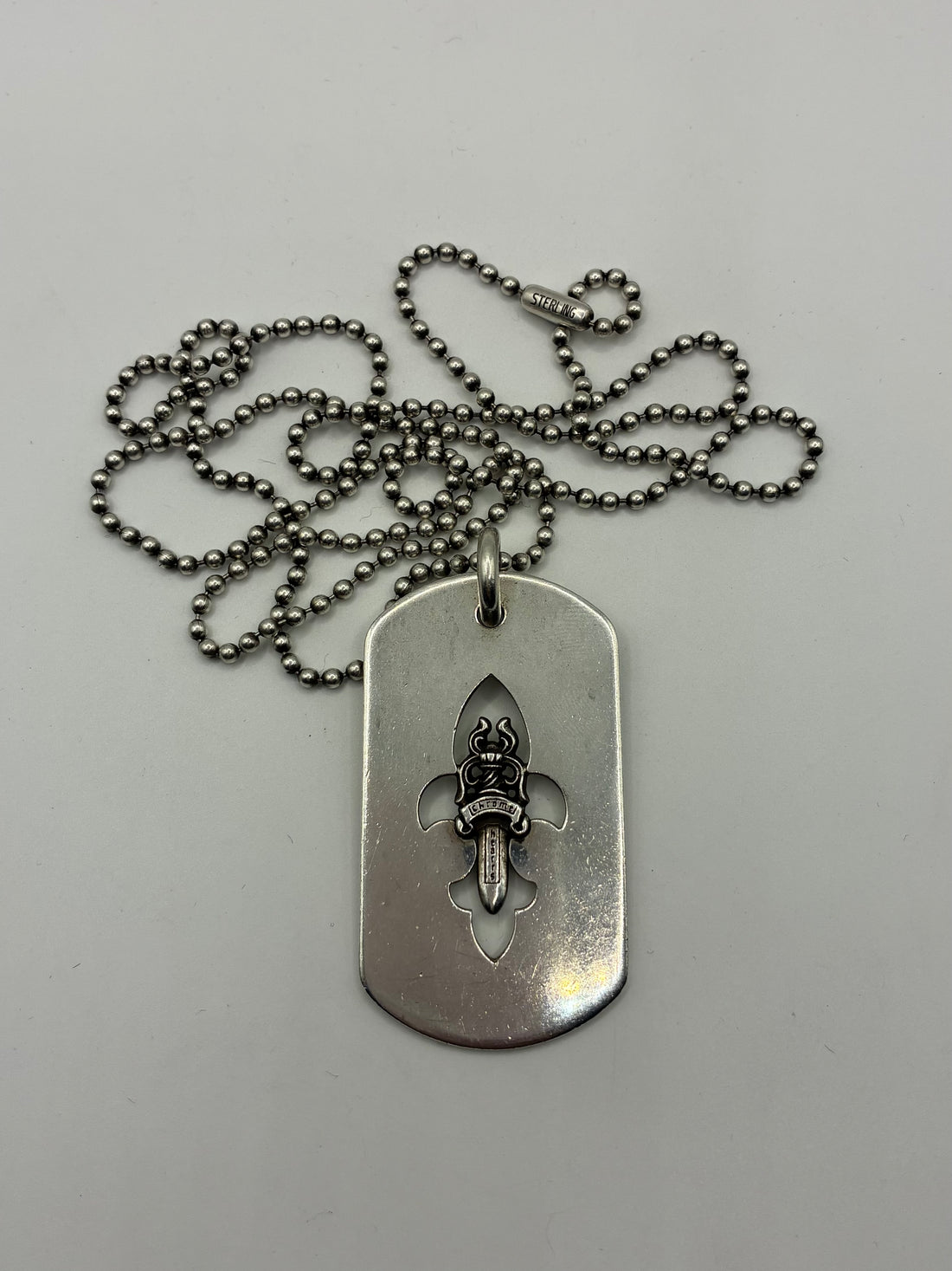 CHROME HEARTS DAGGER DOG TAG CUT OUT PENDANT
