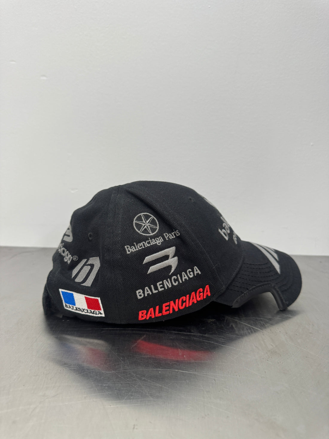 BALENCIAGA MULTI LOGO TEAM HAT BLACK