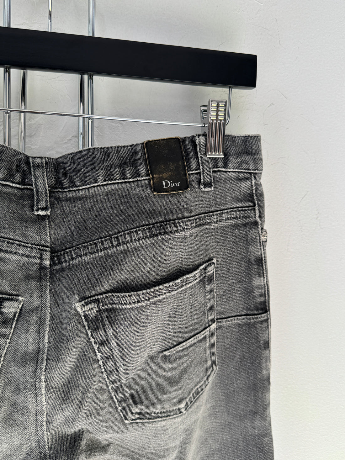 DIOR HOMME WASHED GREY JEANS