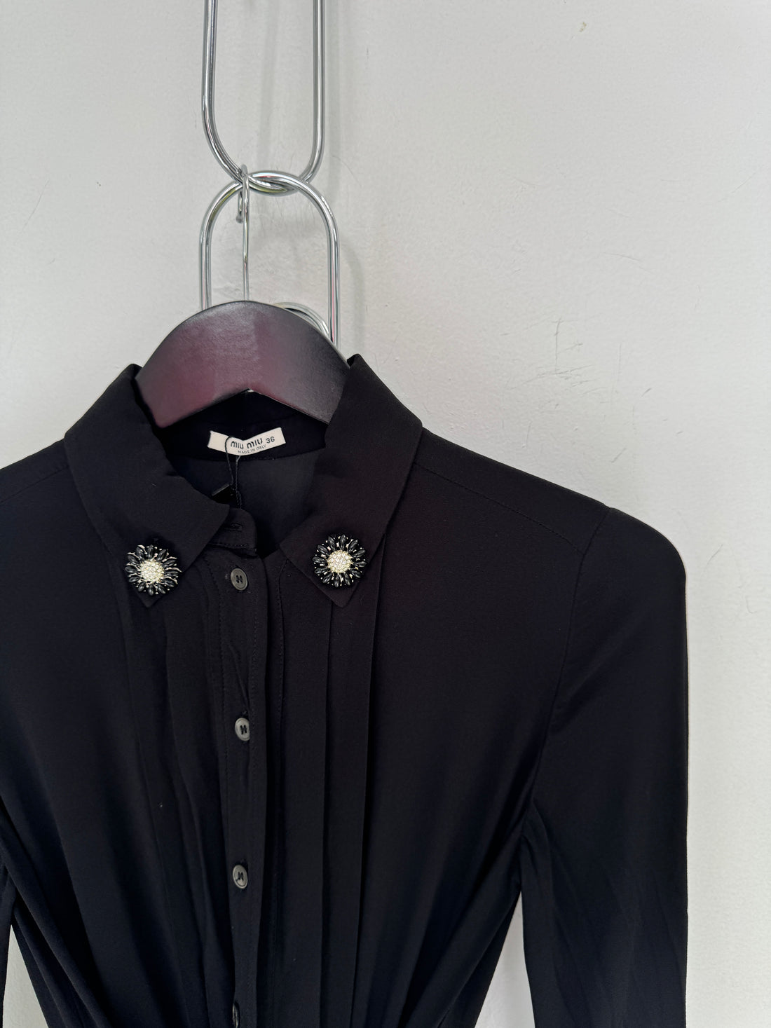 2010 Miu Miu L/S Silk Mini Dress