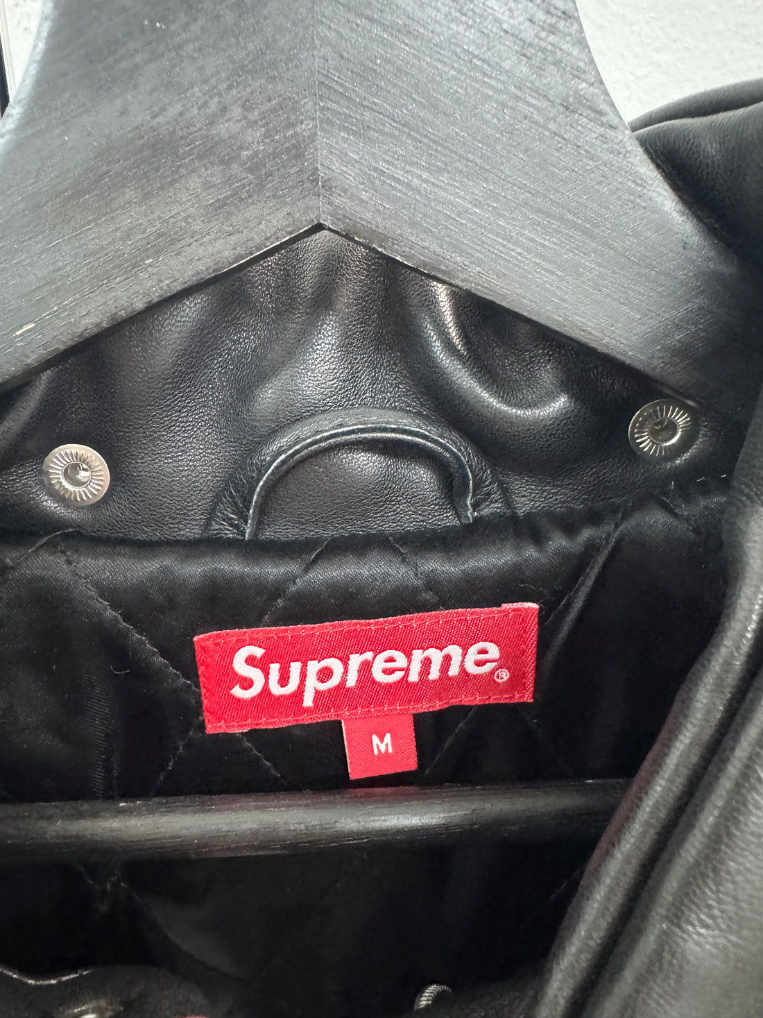 SUPREME X PLAYBOY LEATHER PUFFER JACKET