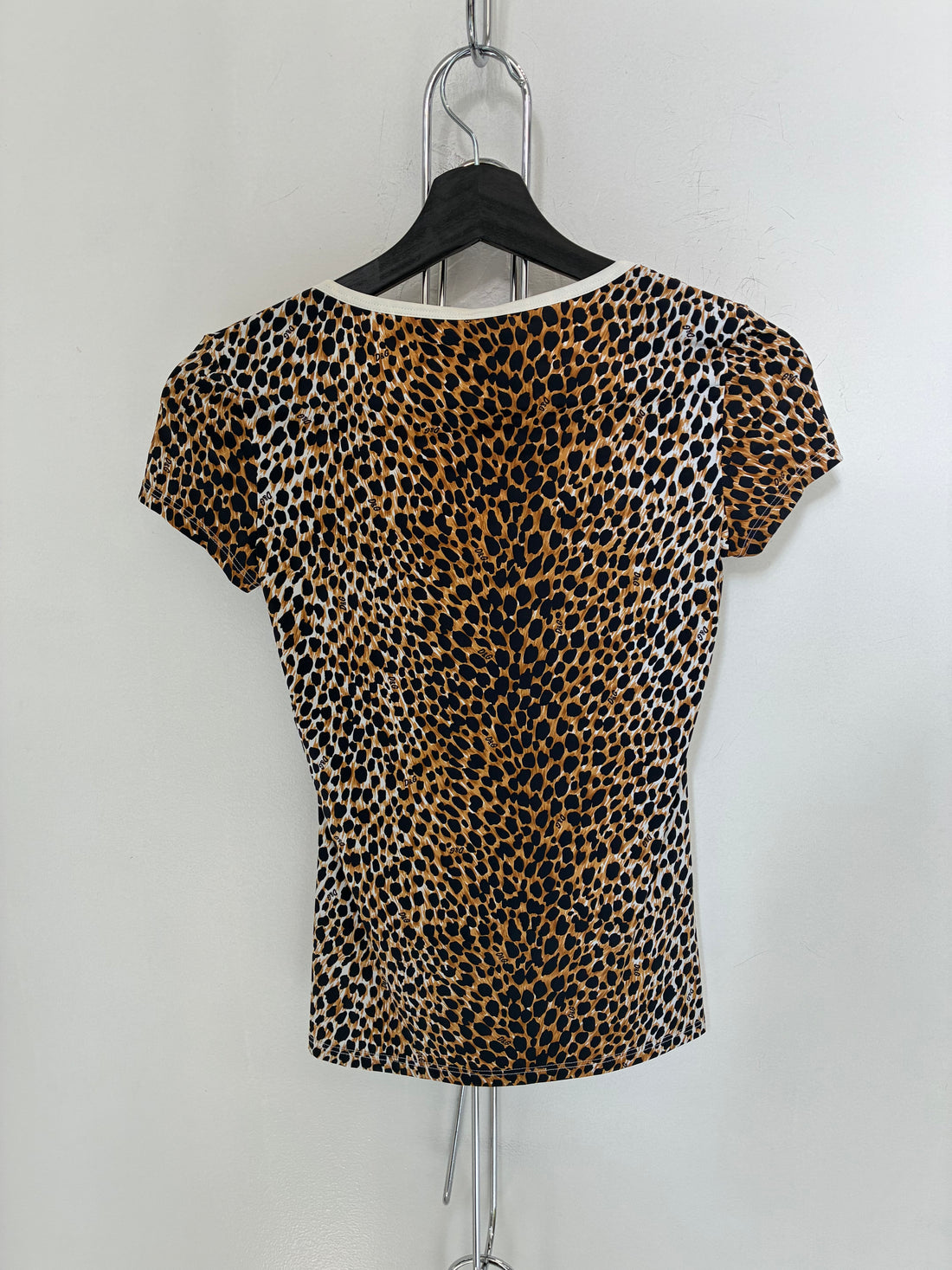 VINTAGE DOLCE & GABBANA LEOPARD PRINT S/S TOP