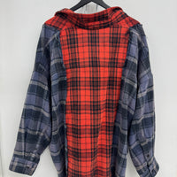 R13 DECONSTRUCTED FLANNEL SHIRT