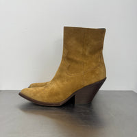 CELINE SUEDE COWBOY BOOTS