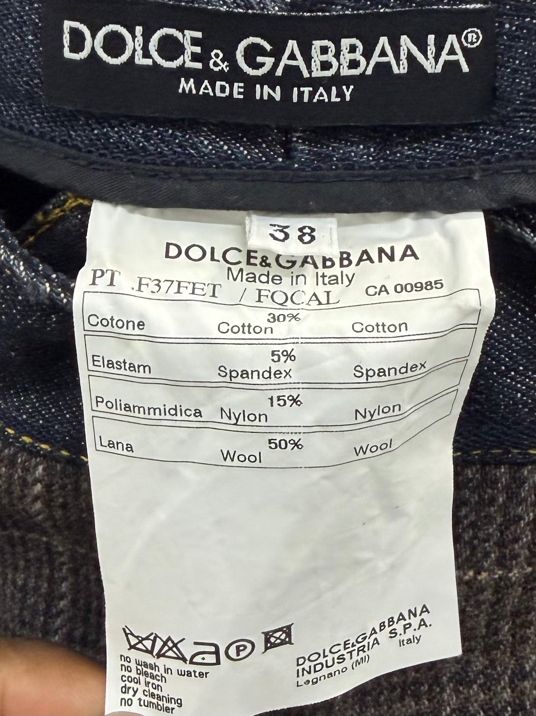 2000S DOLCE & GABBANA WOOL CHECKERED PANT