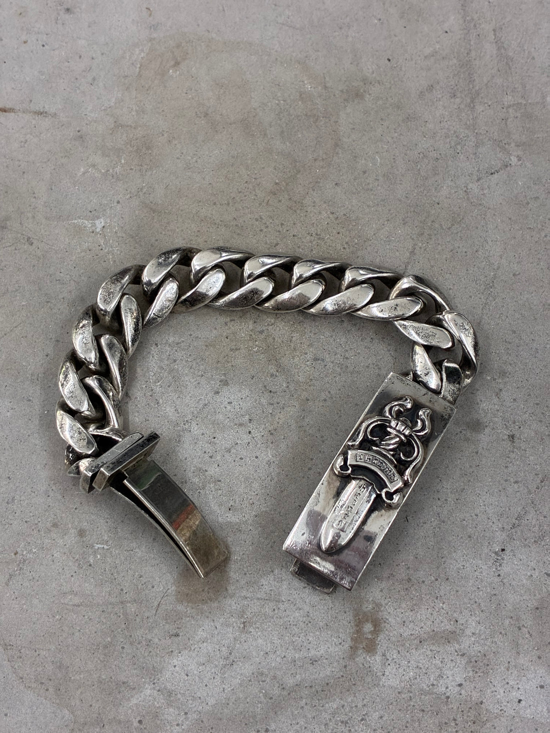 CHROME HEARTS DAGGER ID CUBAN BRACELET