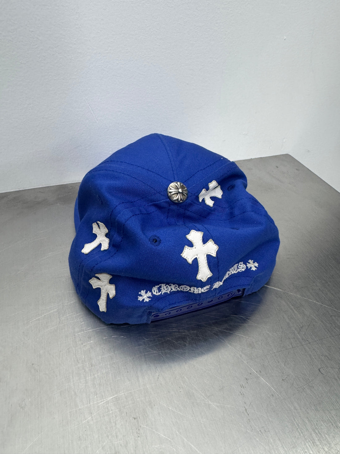 CHROME HEARTS PATCH BLUE HAT