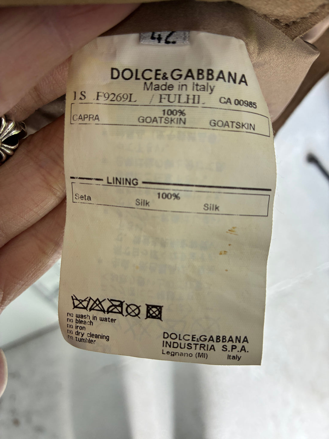 2000S DOLCE & GABBANA DOUBLE BREASTED GOATSKIN SUEDE JACKET