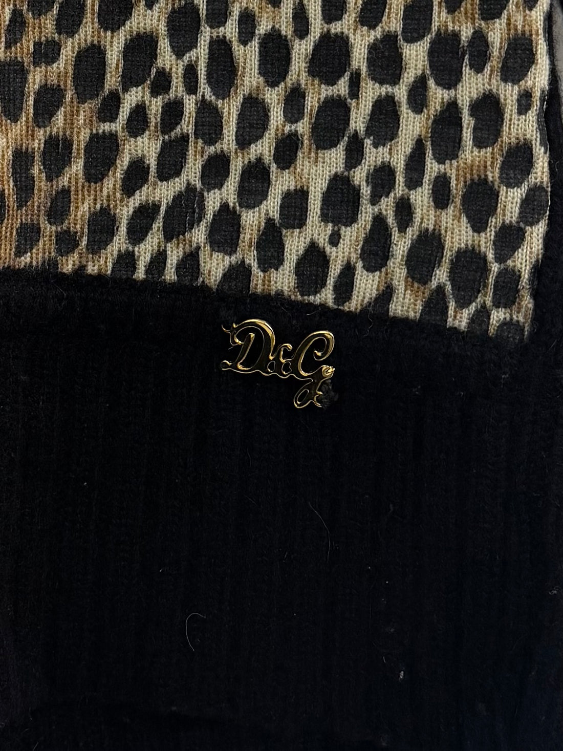 VINTAGE DOLCE & GABBANA LEOPARD CASHMERE S/S SWEATER