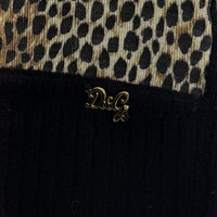 VINTAGE DOLCE & GABBANA LEOPARD CASHMERE S/S SWEATER