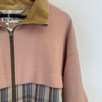 ACNE STUDIOS PINK CHECK OVERSIZED TWILL JACKET