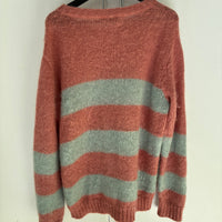 UNDERCOVER FUZZY MOHAIR-BLEND STRIPED SWEATER