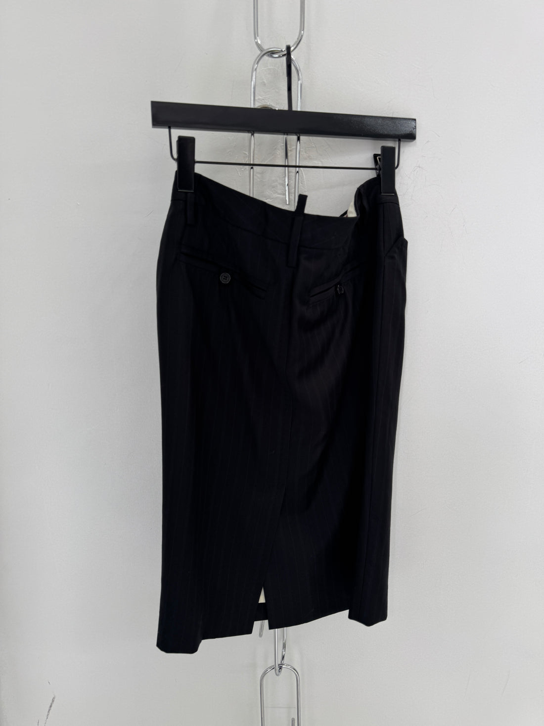 2005 DSQUARED2 PINSTRIPED WOOL BLAZER/SKIRT SET