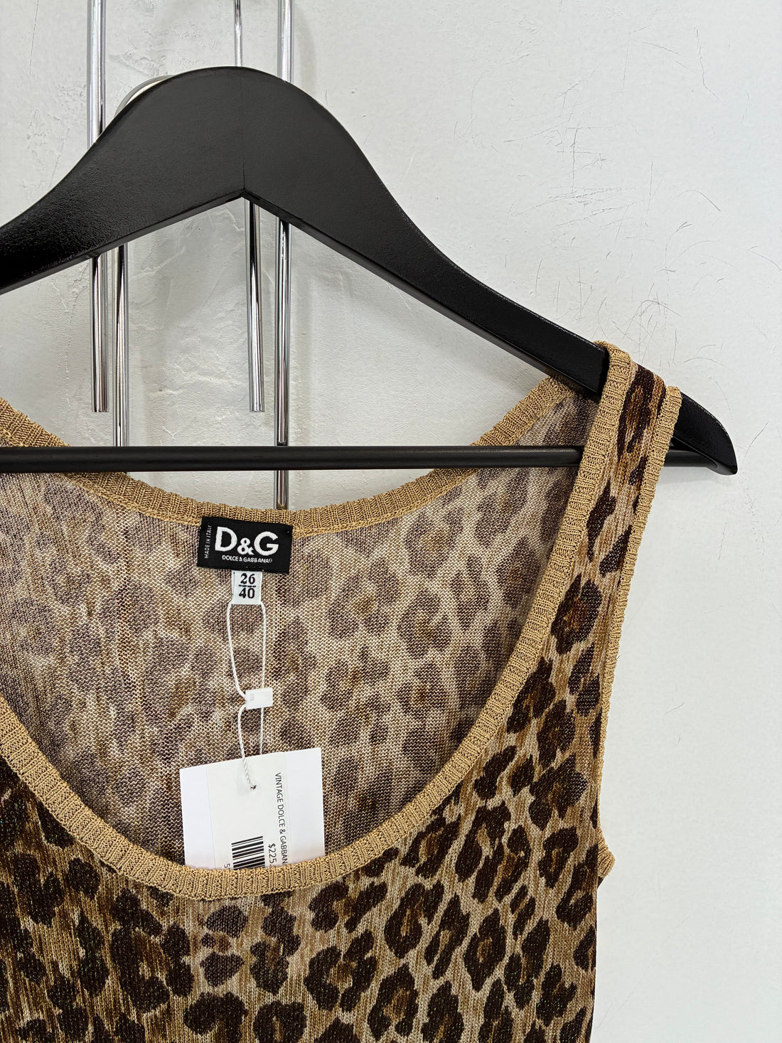 VINTAGE DOLCE & GABBANA LEOPARD PRINT TANK TOP