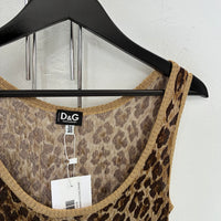VINTAGE DOLCE & GABBANA LEOPARD PRINT TANK TOP