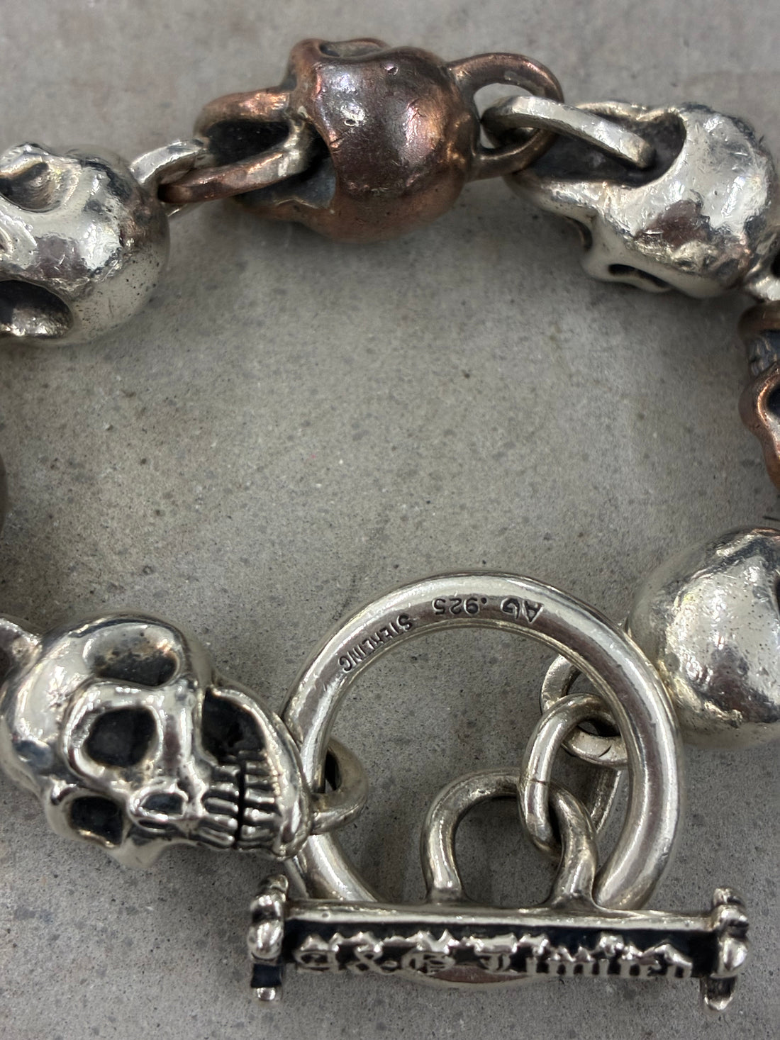 A&G ROCK VINTAGE 90S SKULL BRACELET