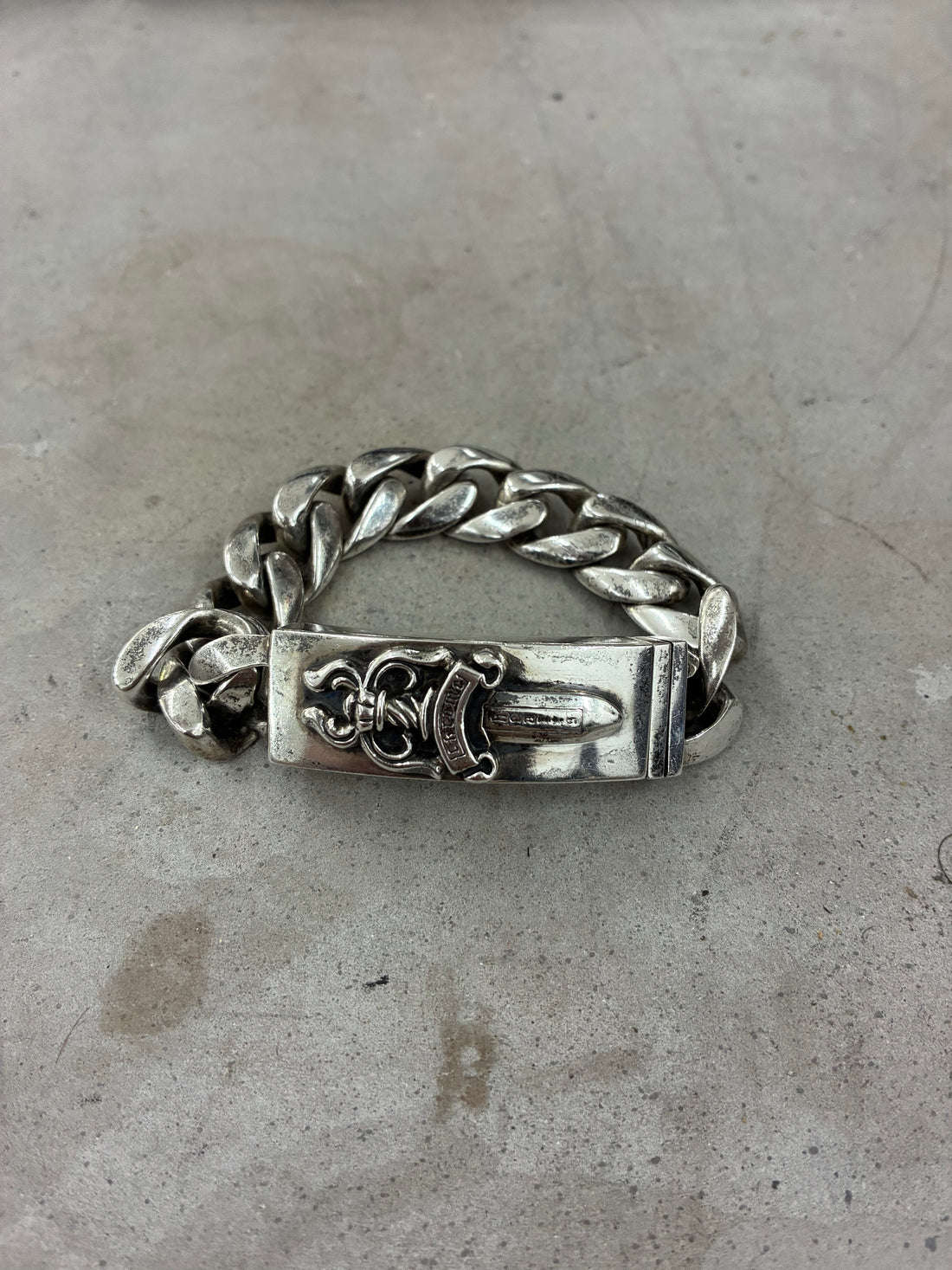CHROME HEARTS DAGGER ID CUBAN BRACELET