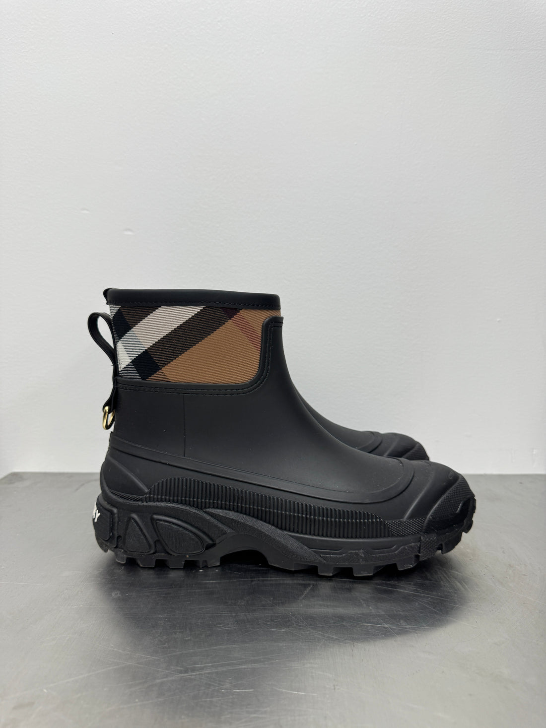 WOMENS BURBERRY NOVA CHECK PATTERN BOOTS