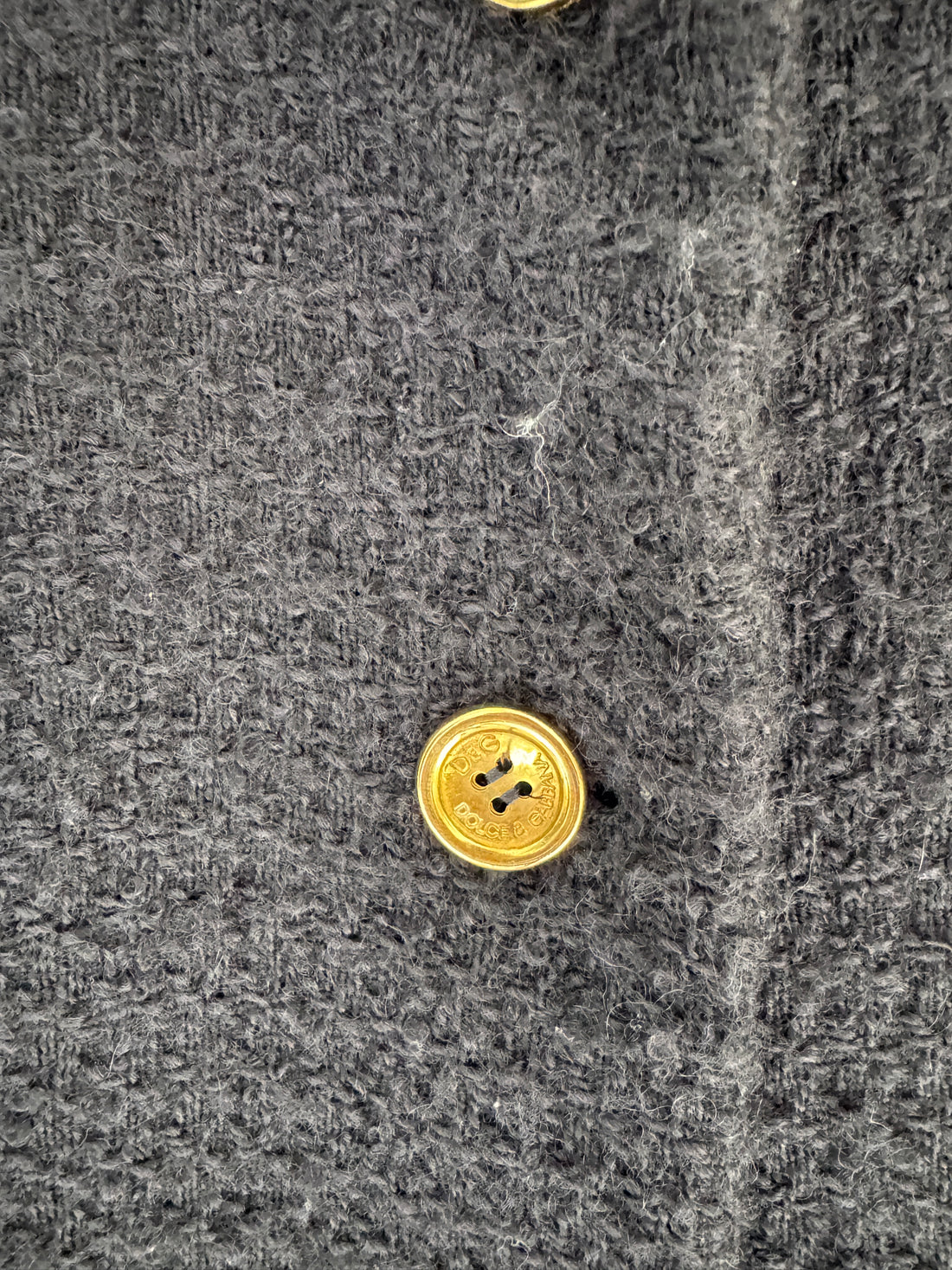 VINTAGE DOLCE & GABBANA TWEED STYLE DENIM JACKET