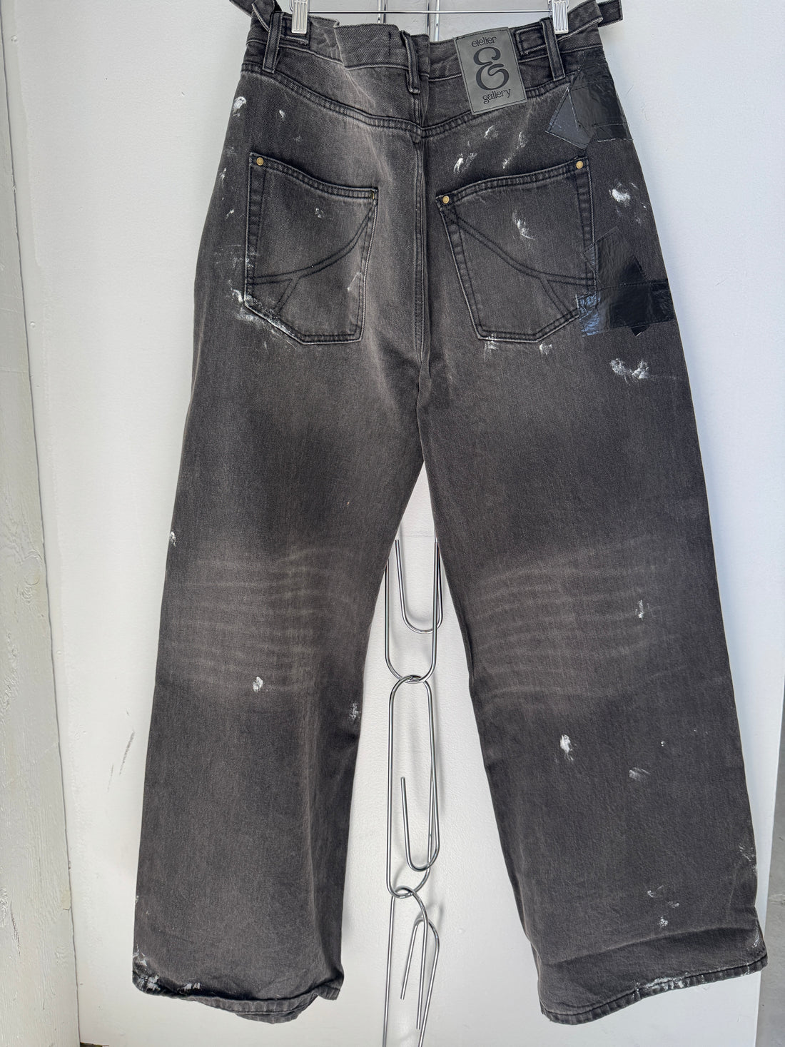 ETELIER TAPE WIDE LEG JEANS