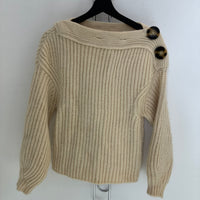 ACNE STUDIOS CREAM WOOL BATEAU NECKLINE SWEATER