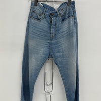WOMENS R13 LIGHT WASHED CROPPED DENIM JEANS