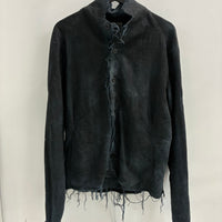 ZAM BARRETT DISTRESSED BUTTON UP SHIRT