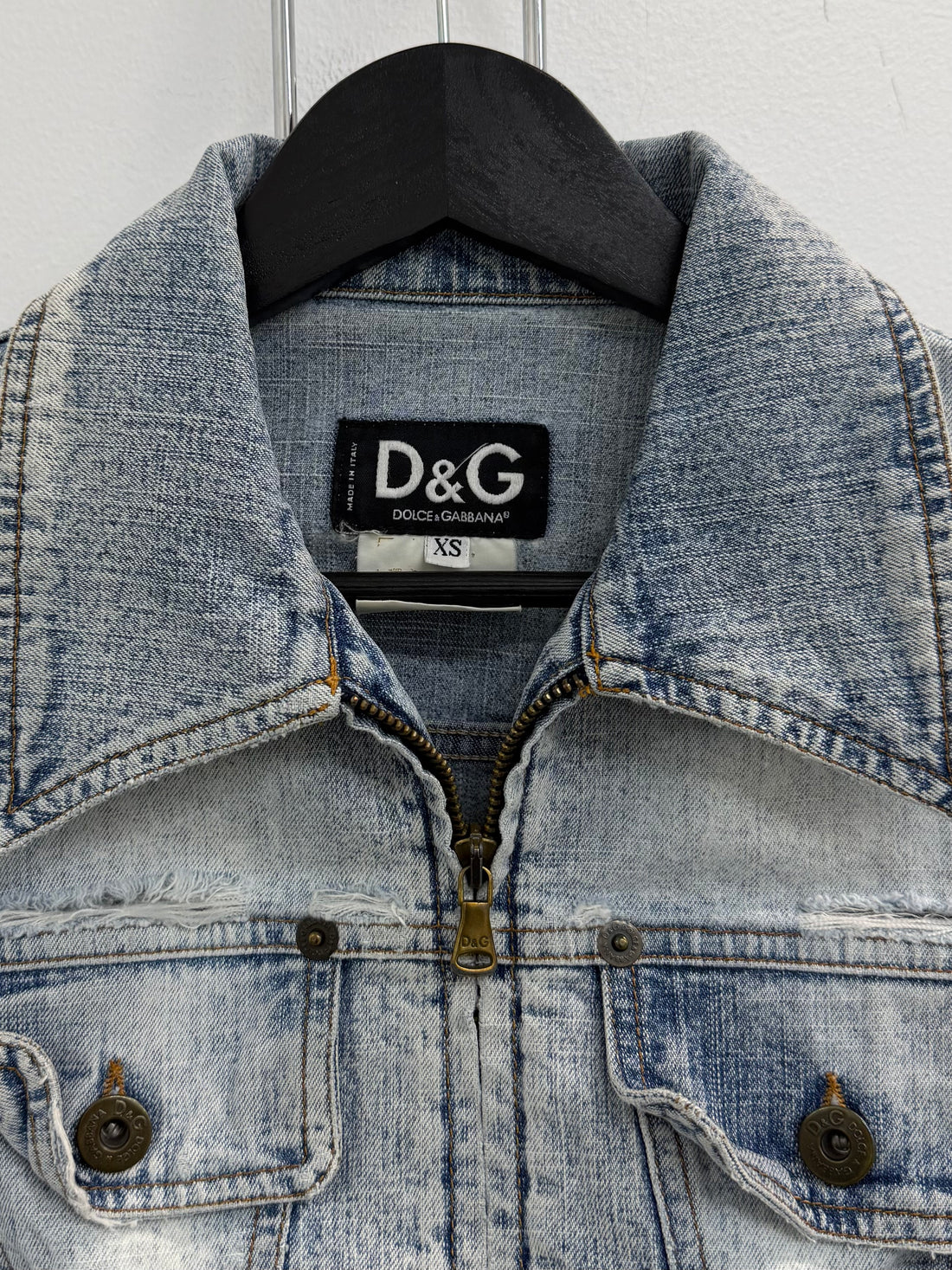 VINTAGE DOLCE & GABBANA LIGHT ZIP UP DENIM JACKET
