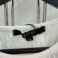 GUCCI WHITE COTTON CREWNECK S/S TOP