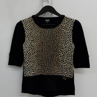 VINTAGE DOLCE & GABBANA LEOPARD CASHMERE S/S SWEATER