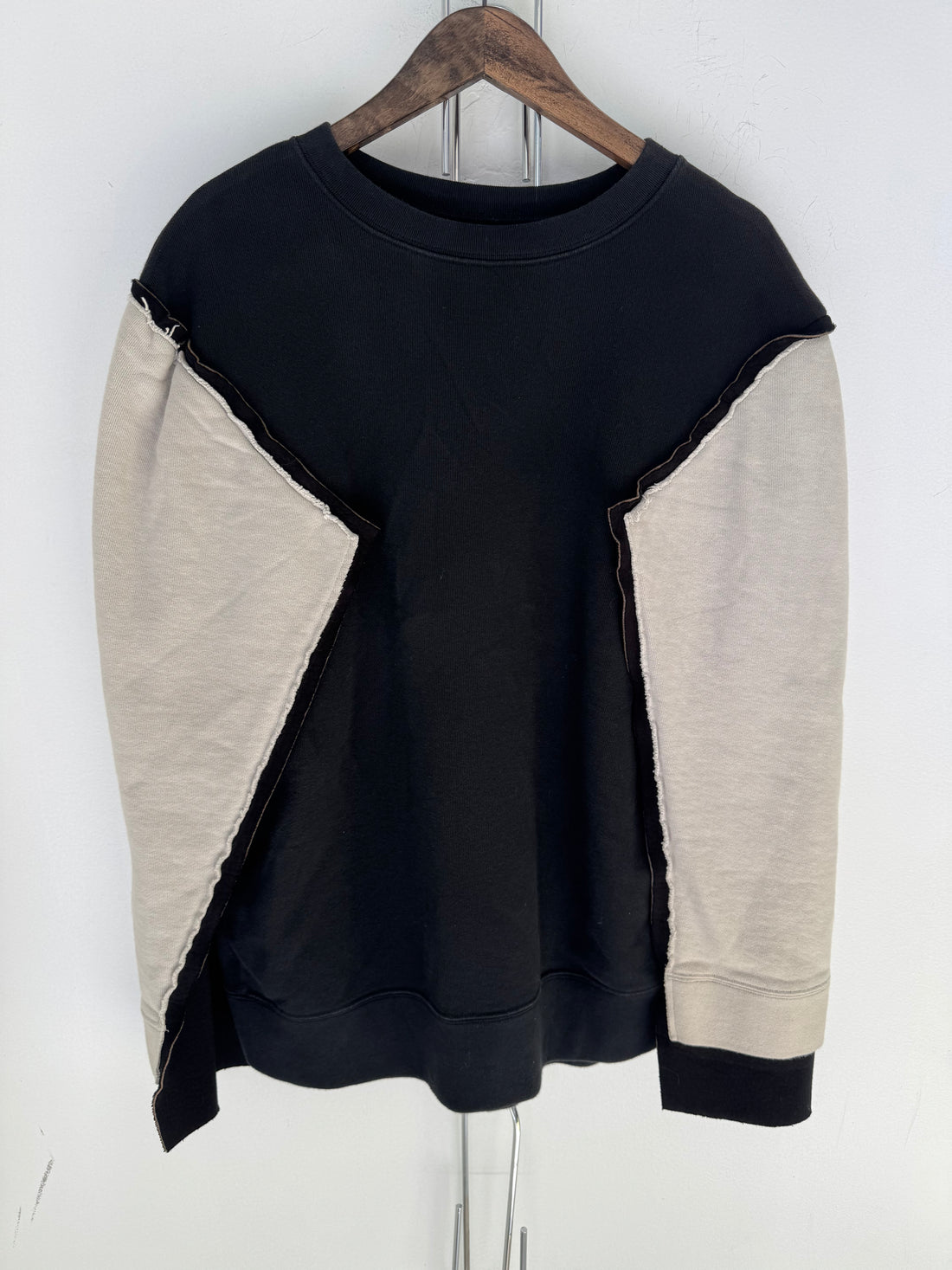 MAISON MARGIELA COTTON KNIT CAPE SLEEVE SWEATER