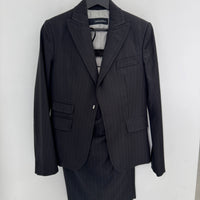 2005 DSQUARED2 PINSTRIPED WOOL BLAZER/SKIRT SET