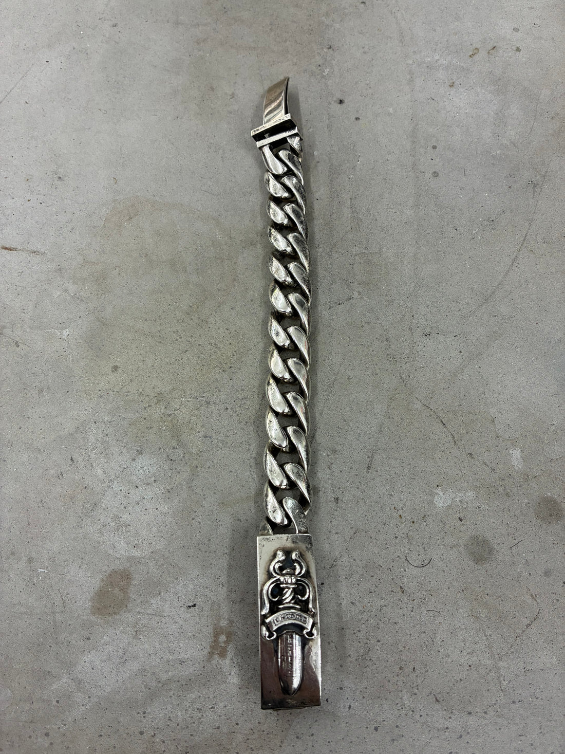 CHROME HEARTS DAGGER ID CUBAN BRACELET