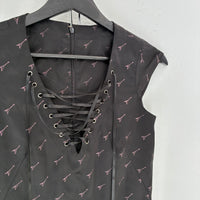 HYSTERIC GLAMOUR VINTAGE GUITAR PRINT DRESS