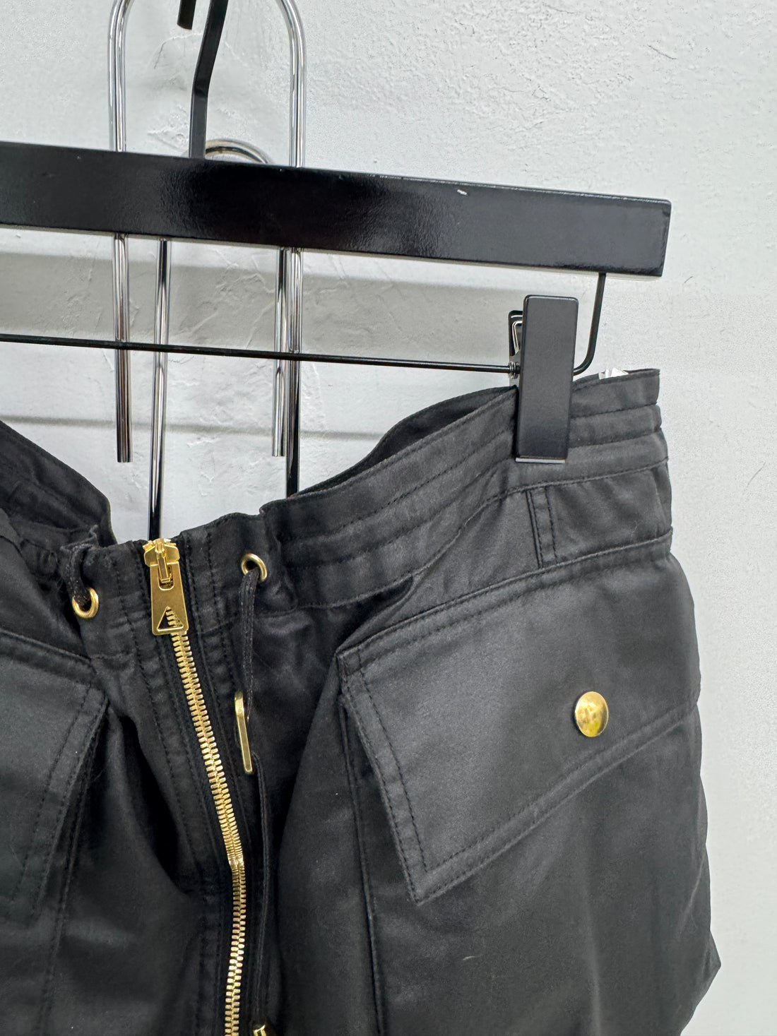 WOMENS BOTTEGA VENETA WAXED CARGO SKIRT