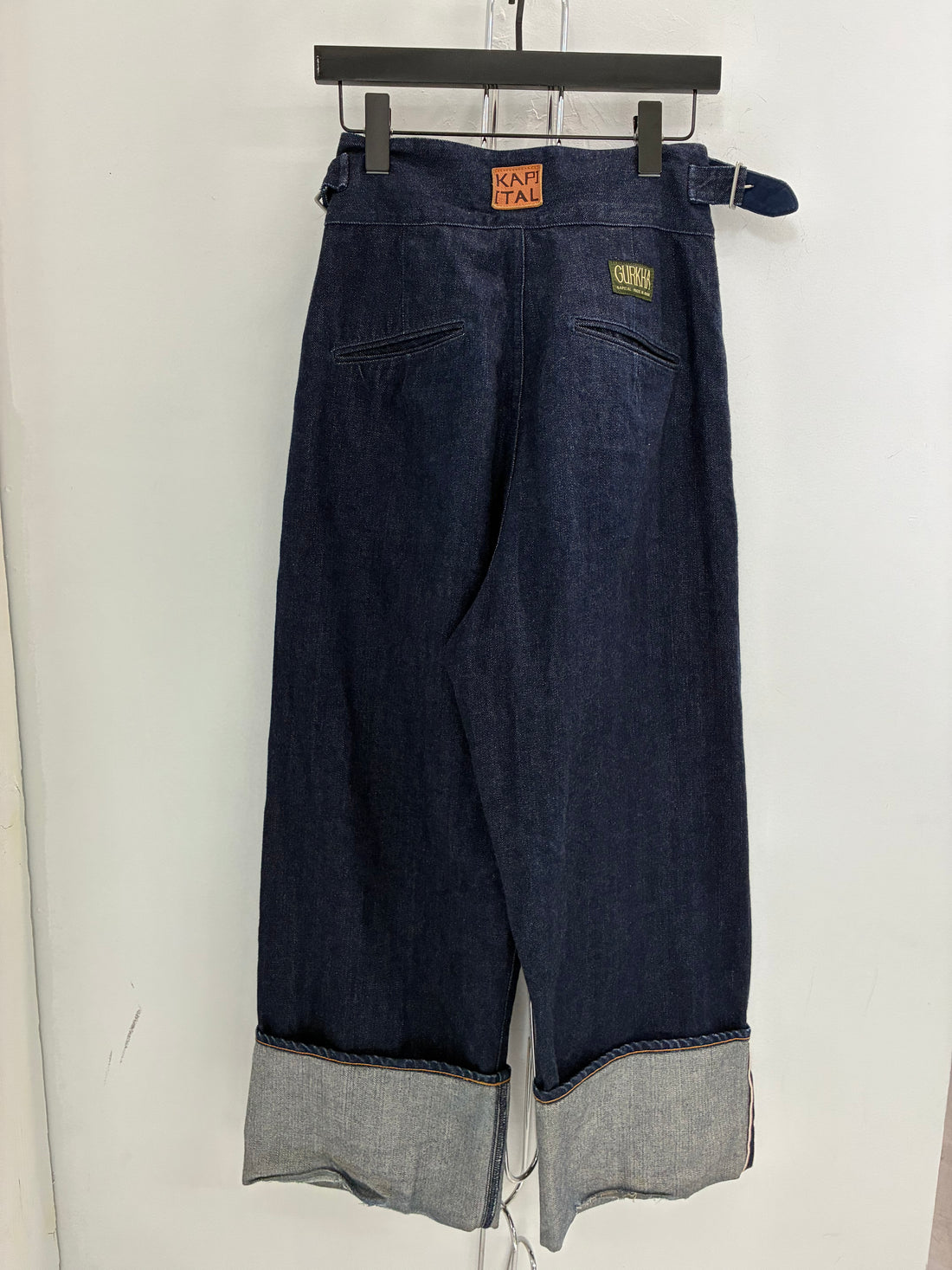 KAPITAL 14OZ SELVEDGE GURKHA DENIM PANTS