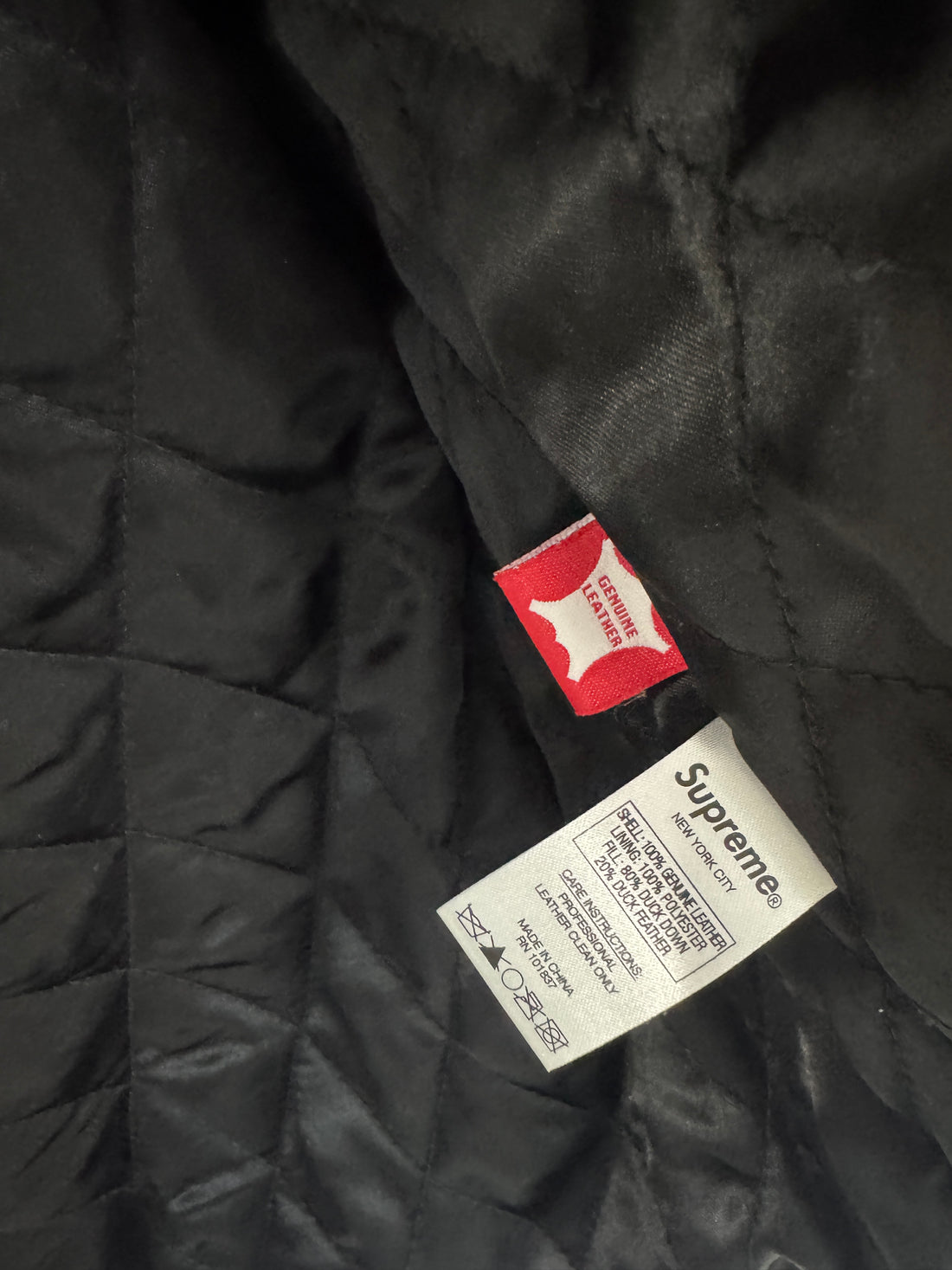 SUPREME X PLAYBOY LEATHER PUFFER JACKET