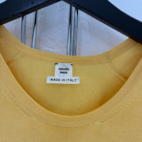 HERMES VINTAGE YELLOW COTTON/SILK S/S TOP