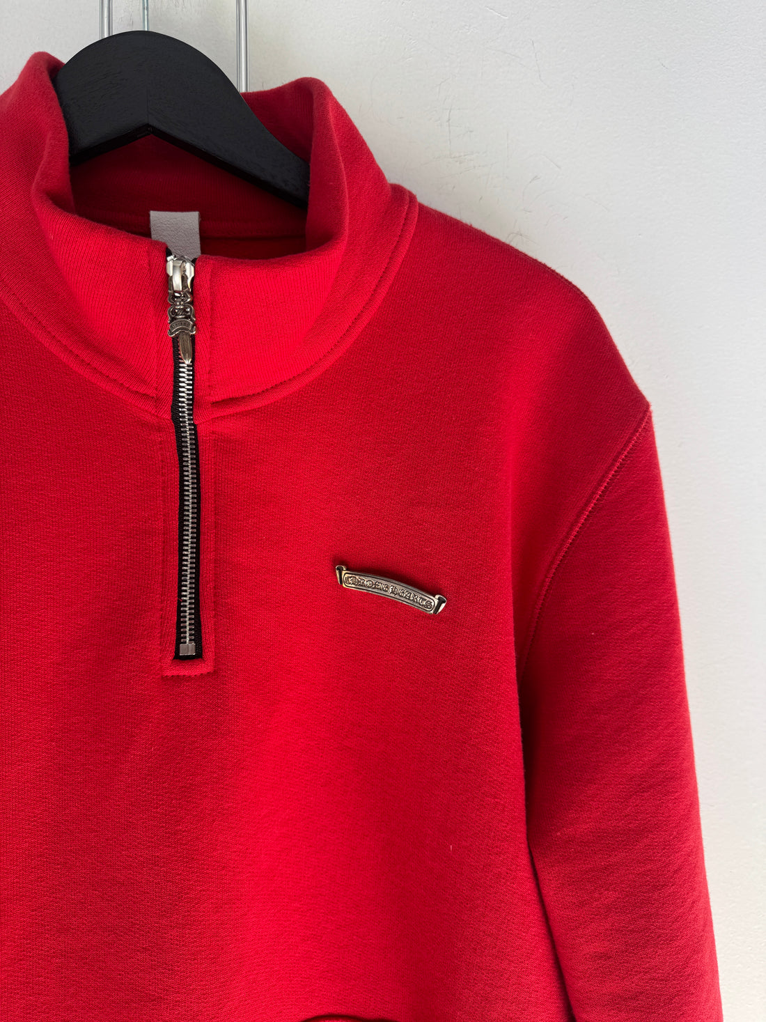 CHROME HEARTS TRIPLE PATCH RED QUARTER ZIP