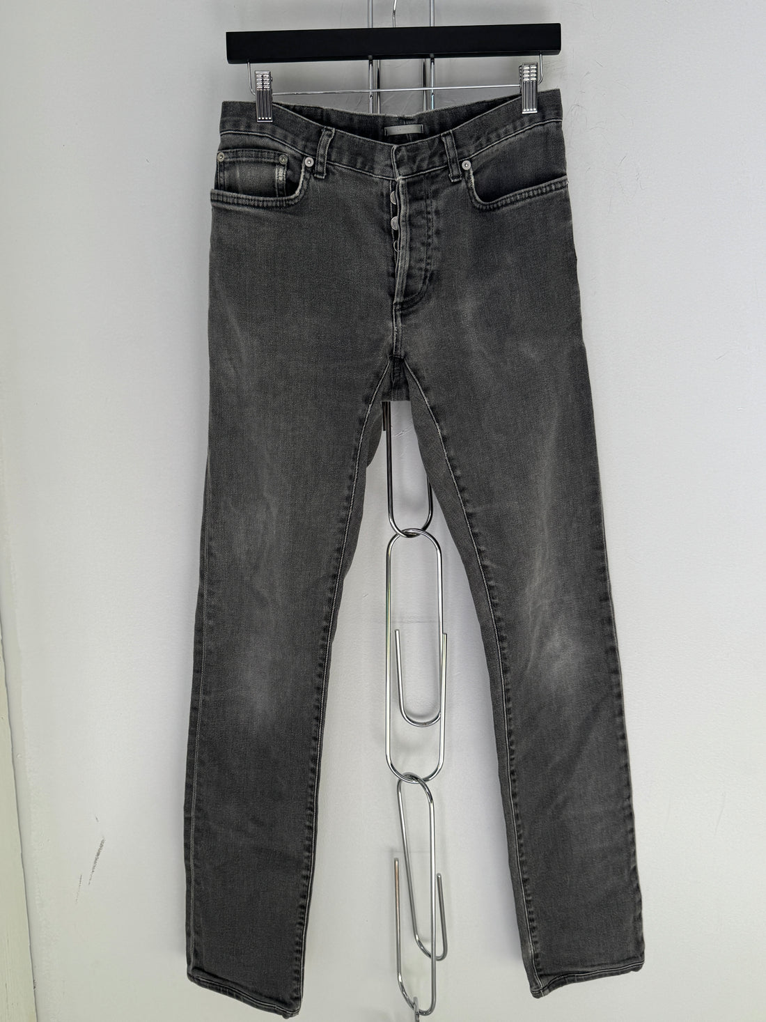 DIOR HOMME WASHED GREY JEANS